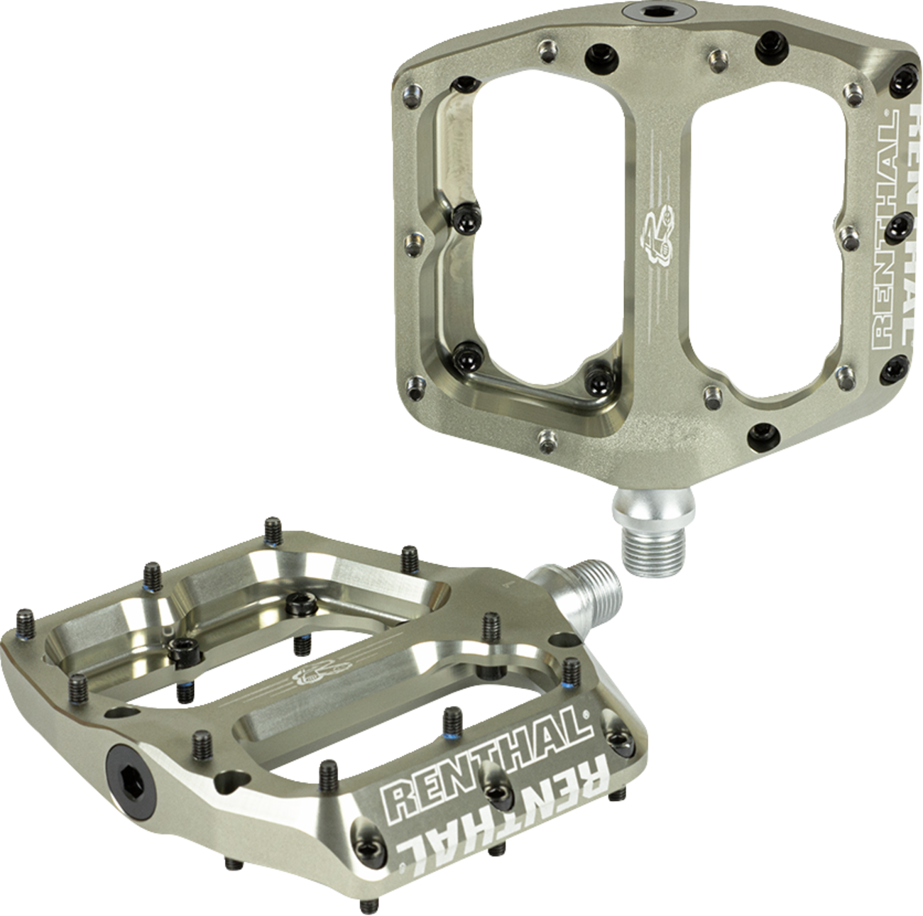 RENTHAL Revo-F Flat Pedals - AluGold PD10001-002-01