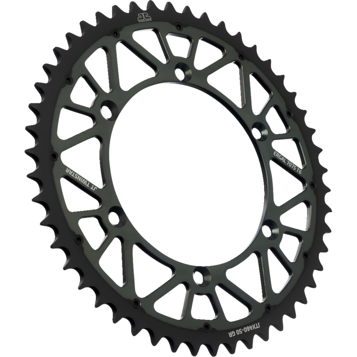 JT SPROCKETS Steel Rear Sprocket - Graphite - 50 Tooth JTX460.50GR by JT Rear Sprockets   Steel Type