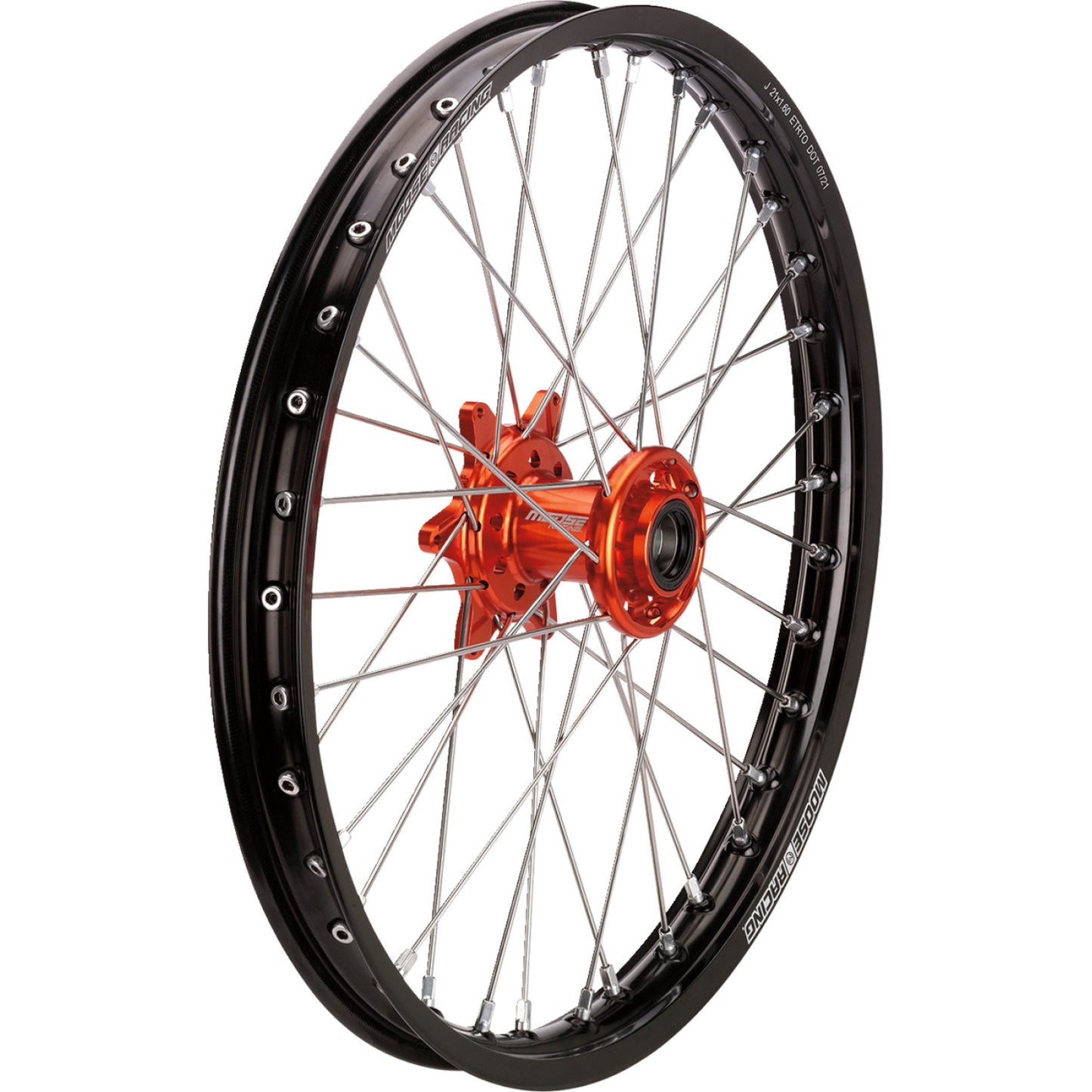 Moose Racing Wheel Assembly - SX-1 - Complete - Front - Black Wheel/Orange Hub - 21x1.6 - KTM MF-16021-BKOR
