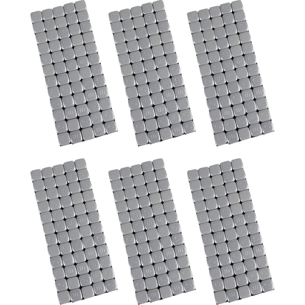 K&L Supply Wheel Weights - Square - Adhesive Stick-On - Silver - 360 Pack 32-3494