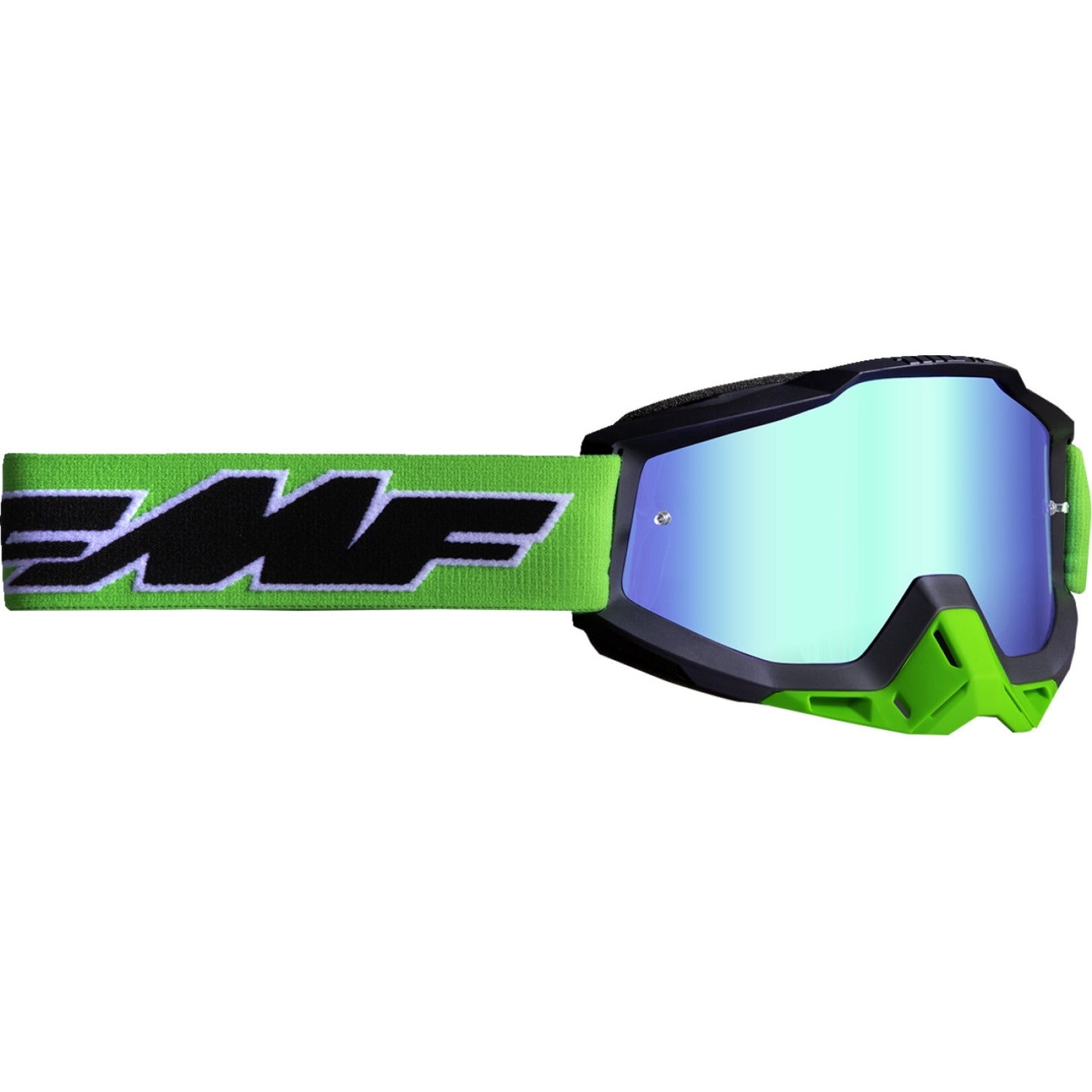 FMF PowerBomb Goggles - Rocket - Lime - Green Mirror F-50037-00007