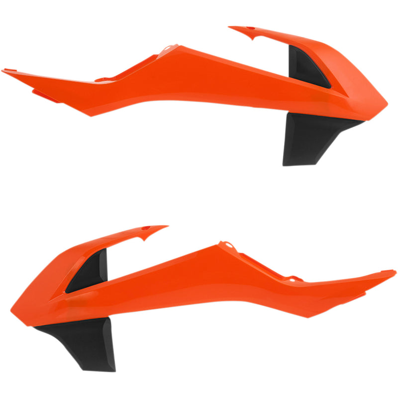 Acerbis Radiator Shrouds - '16 Orange/Black 2449705226