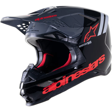 ALPINESTARS Supertech M8 Helmet - Radium 2 - MIPS? - Gloss Black/Neon Red - XS 8301523-1397-XS