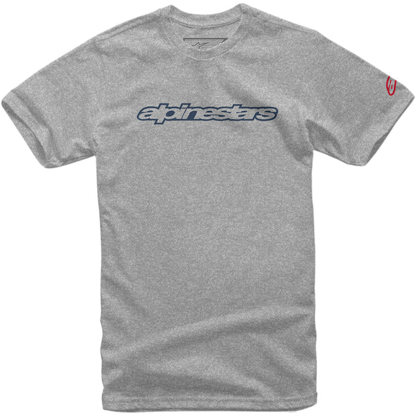 Alpinestars Wordmark T-Shirt - Heather Gray/Navy/Red - 2XL 10367201517132X