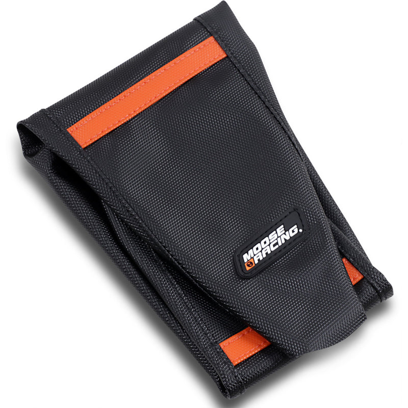 Moose Racing Ribbed Seat Cover - Black Cover/Orange Ribs KTM45019-336