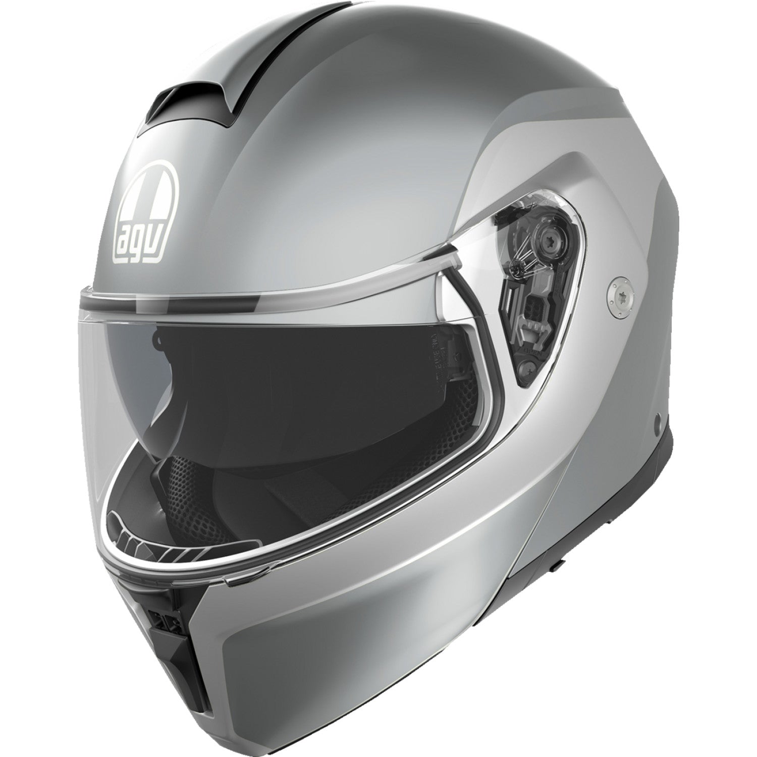 AGV Streetmodular Helmet - Levico - Double Light Gray - Large 2118296002004L | Street Full Face Modular Helmet