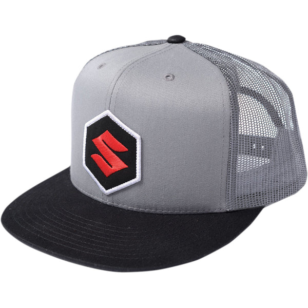 Factory Effex Suzuki Mark Snapback Hat - Black/Gray 18-86400