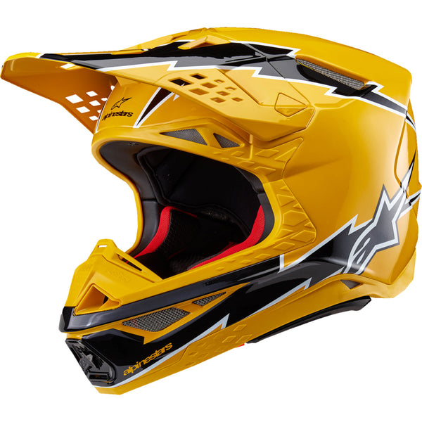 Alpinestars Supertech M10 Helmet - Ampress - MIPS - Gloss Black/Yellow - XS 8300823-1414-XS