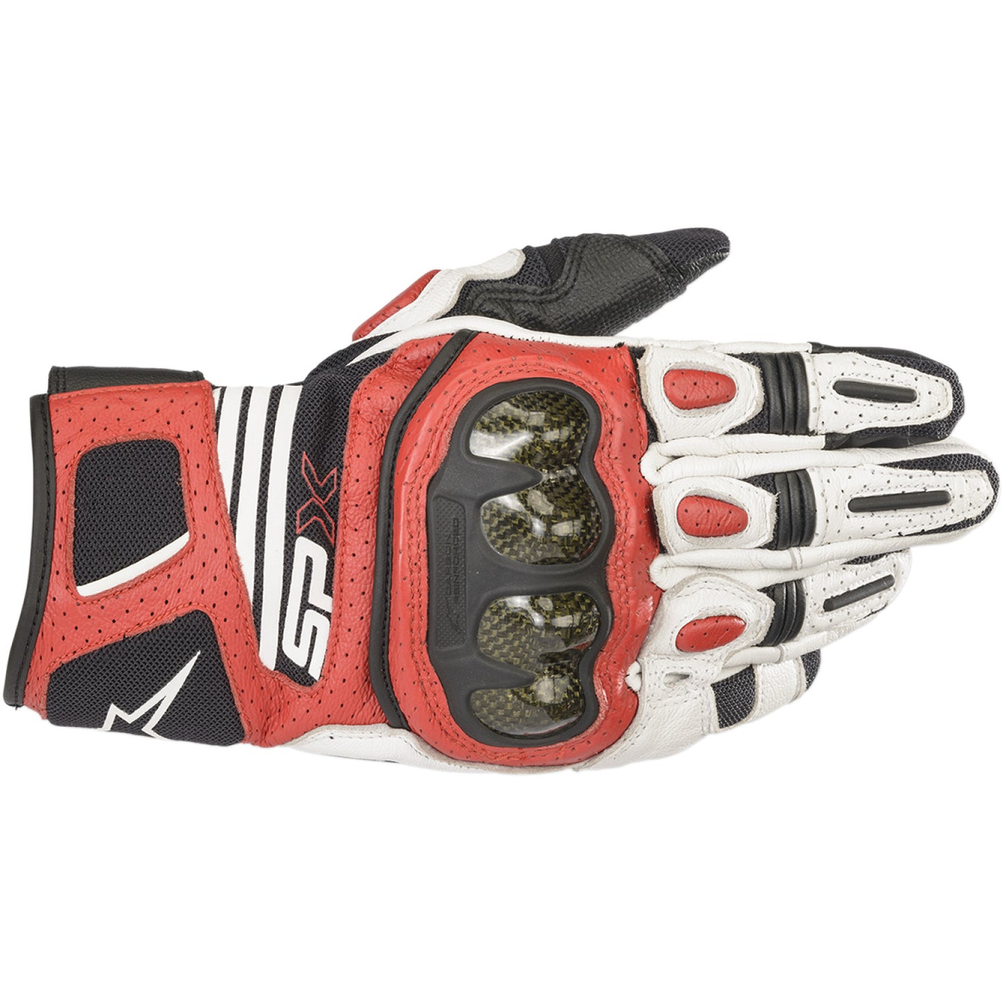 ALPINESTARS SPX AC V2 Gloves - White/Black/Bright Red - 3XL 3567319-2030-3X