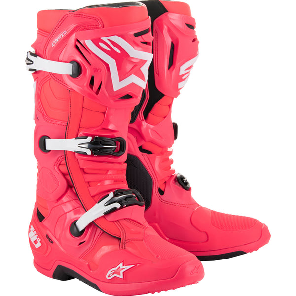 Alpinestars Tech 10 Boots - Diva Pink/White - US 13 2010020-3812-13