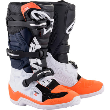 ALPINESTARS Youth Tech 7S Boots - Black/Orange/White - US 3 2015017-1241-3