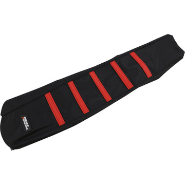 Moose Racing Ribbed Seat Cover - Black Cover/Red Ribs - Honda CRF45021-331