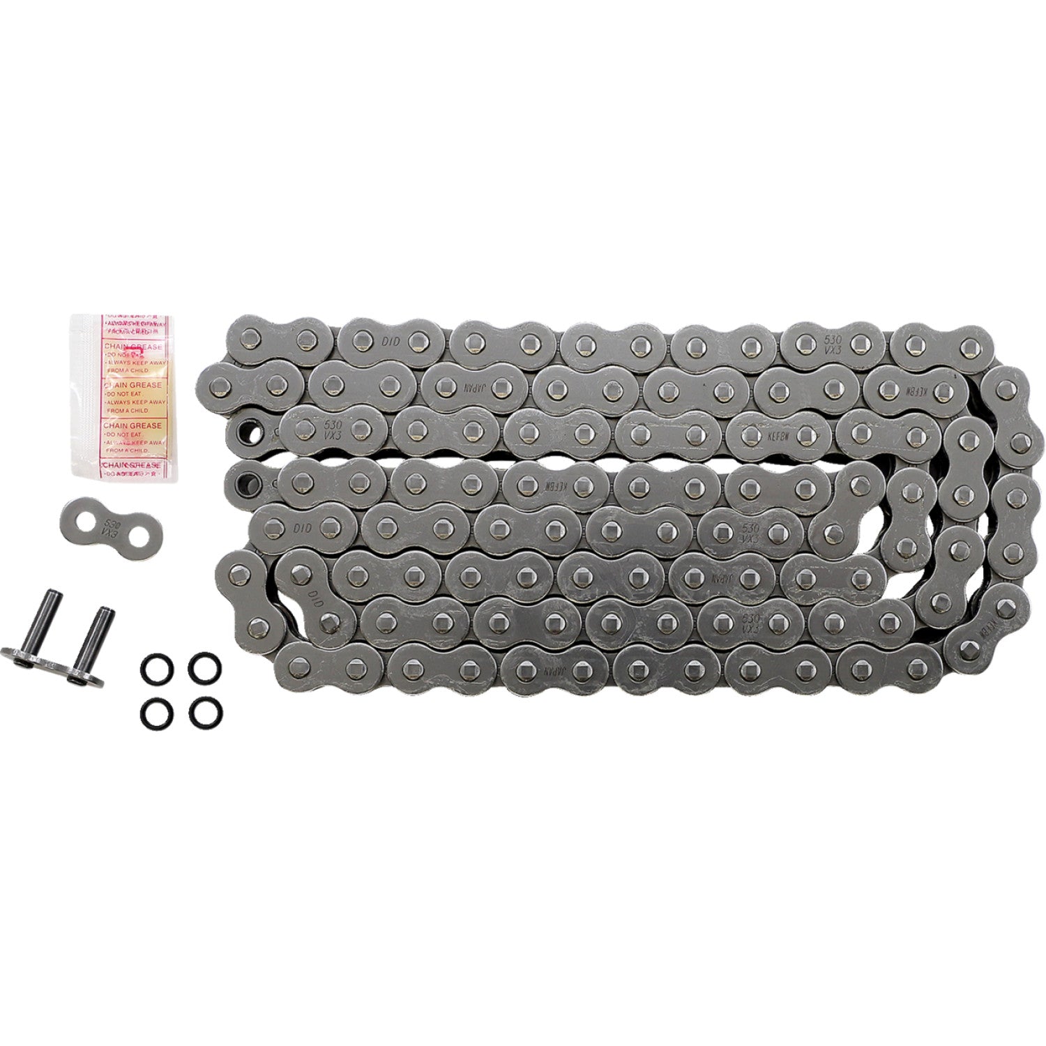 DID 530 VX3 - Drive Chain - 112 Links - Natural M530VX3X112ZB | Drive Chain   X'ring Types