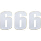 Moose Racing Race Number 6 - White - 6" 80106