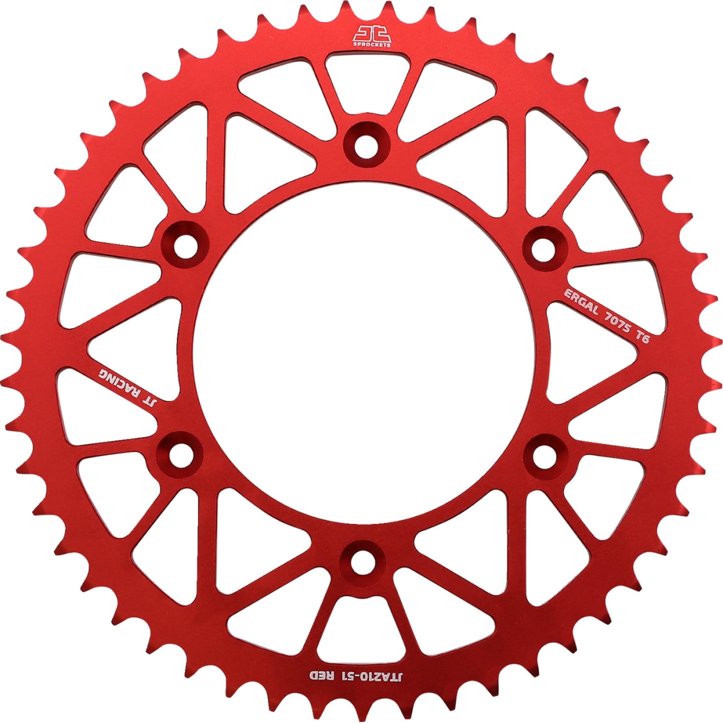 JT SPROCKETS Rear Sprocket - Beta/Honda - Red - 51 Tooth JTA210.51RED by JT Rear Sprockets   Aluminum/Alloy