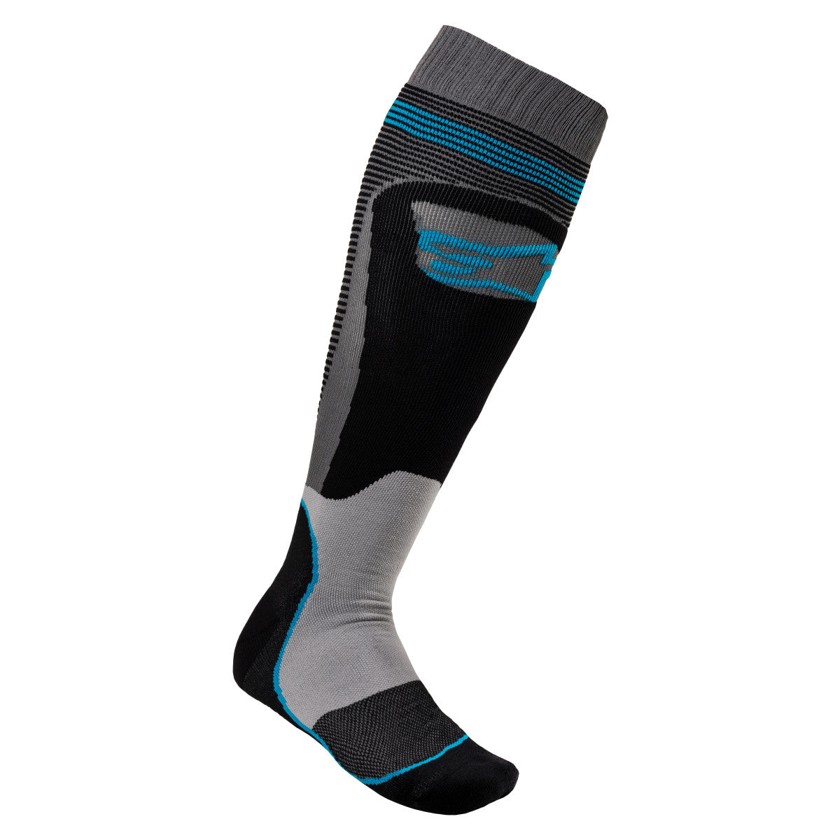 Alpinestars MX Plus-1 Socks Black/Cyan Small by WPS