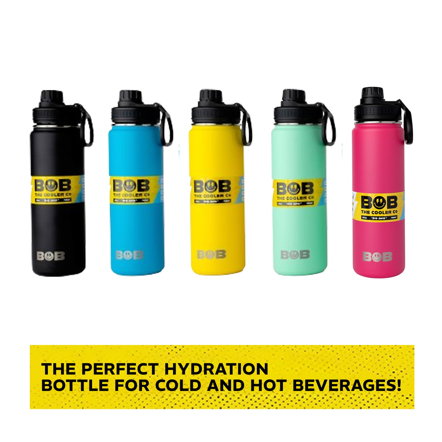 BOBs 26Oz Double Wall Vacuum Insulated Water Bottle with Spout Lid