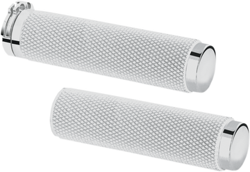 PINGEL Billet Grips - Knurled - Chrome 62196