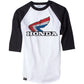 FACTORY EFFEX Vintage Honda Baseball T-Shirt - White/Black - Medium 17-87332