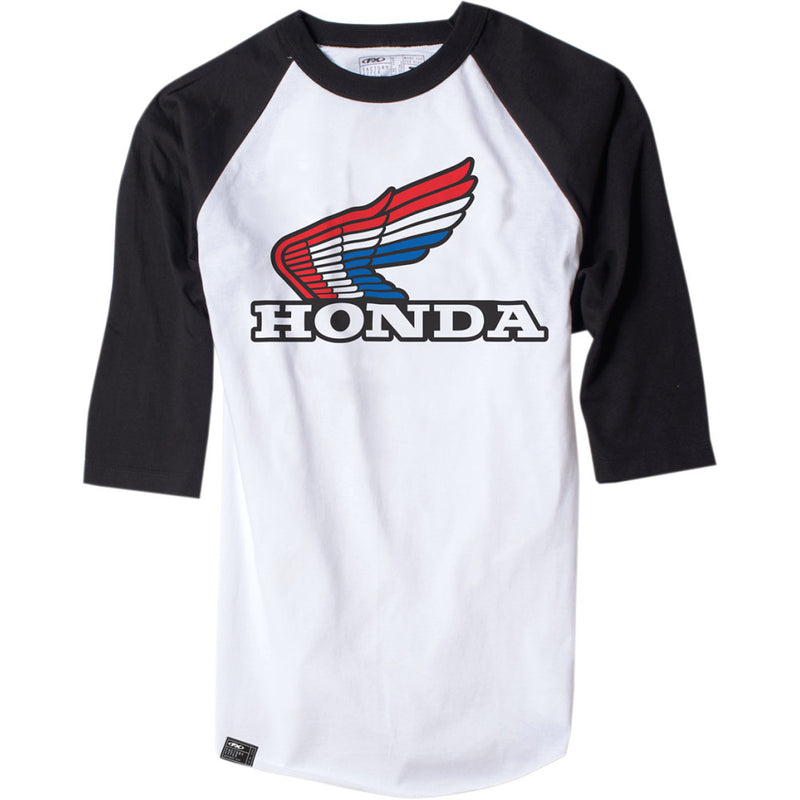 FACTORY EFFEX Vintage Honda Baseball T-Shirt - White/Black - 2XL 17-87338