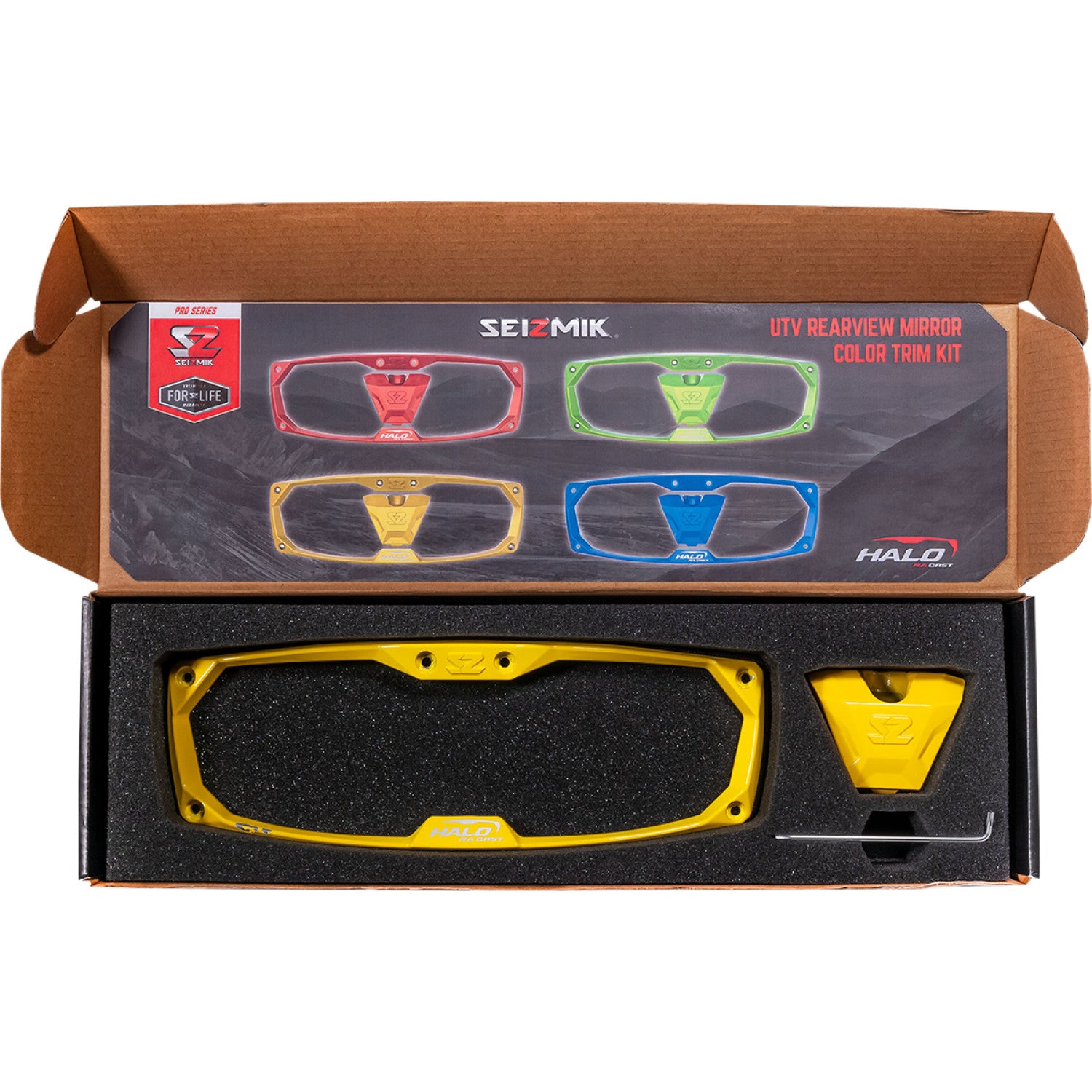 SEIZMIK Trim Kit - Halo-RA Series/Rear View/Mirror - Yellow 56-18103