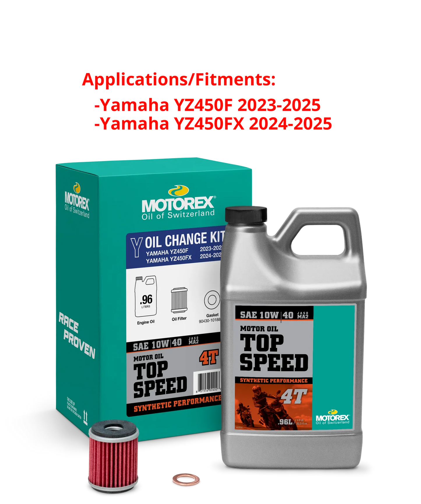 Motorex Top Speed Oil Change Kit 0.96L 10W / 40 Yam