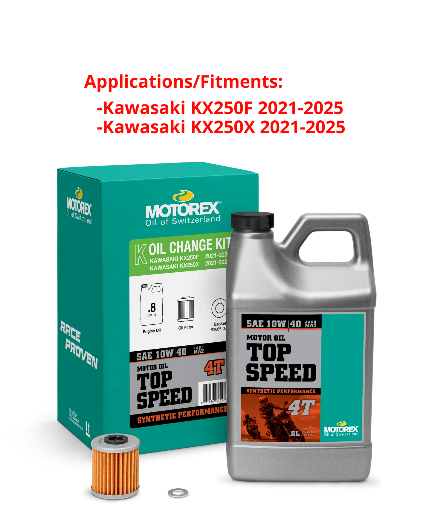 Motorex Top Speed Oil Change Kit 0.80L 10W / 40 Kaw