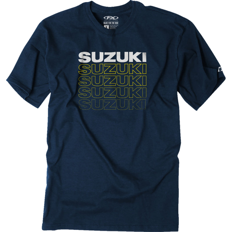 FACTORY EFFEX Suzuki Repeat T-Shirt - Heather Navy - Medium 27-87422