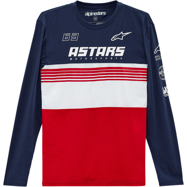 Alpinestars Turbo Long-Sleeve T-Shirt - Navy/Red - XL 1213711117030XL
