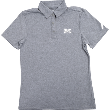 100% Women's Corpo Polo Shirt - Heather Gray - Small 28106-252-10