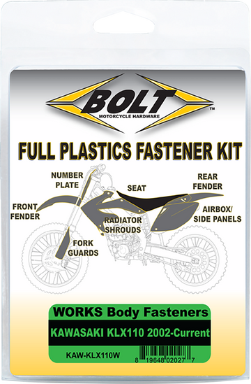 BOLT Body Work Fastener Kit - Kawasaki KAW-KLX110W