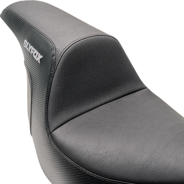SLYFOX Lowrider Drifter Seat - Gray Logo - Smooth Vinyl - Carbon Fiber - FXLR/FLSB '18-'24 0802-1590