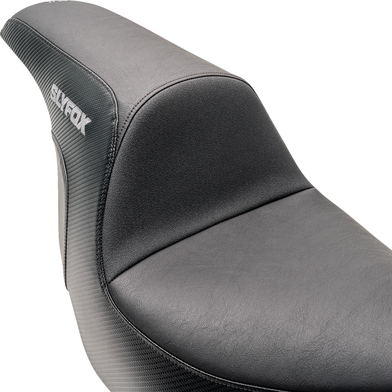 SLYFOX Lowrider Drifter Seat - Gray Logo - Smooth Vinyl - Carbon Fiber - FXLR/FLSB '18-'24 0802-1590