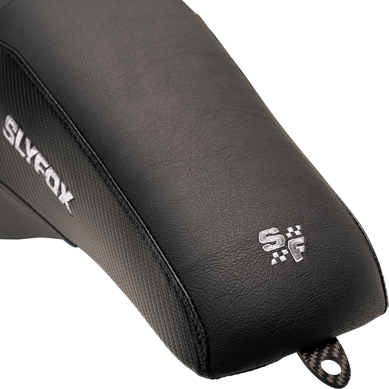 SLYFOX Drifter Seat - Gray Logo - Smooth Vinyl - Carbon Fiber - FL '97-'07 0801-1613