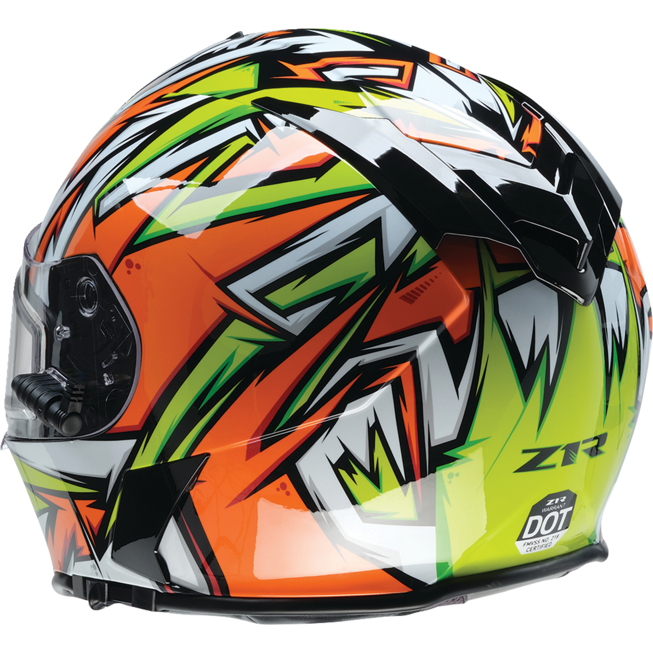 Z1R Warrant Helmet - Neuron - Orange/Green - Medium 0101-17225