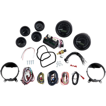 Dakota Digital MVX-8K Series Analog/Digital 6-Gauge Kit - Black Bezel - Black Face with Gray Background MVX-8600-KG-K