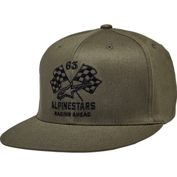 ALPINESTARS Double Check Flat Bill Hat - Military/Black - Small/Medium 1212812306910SM