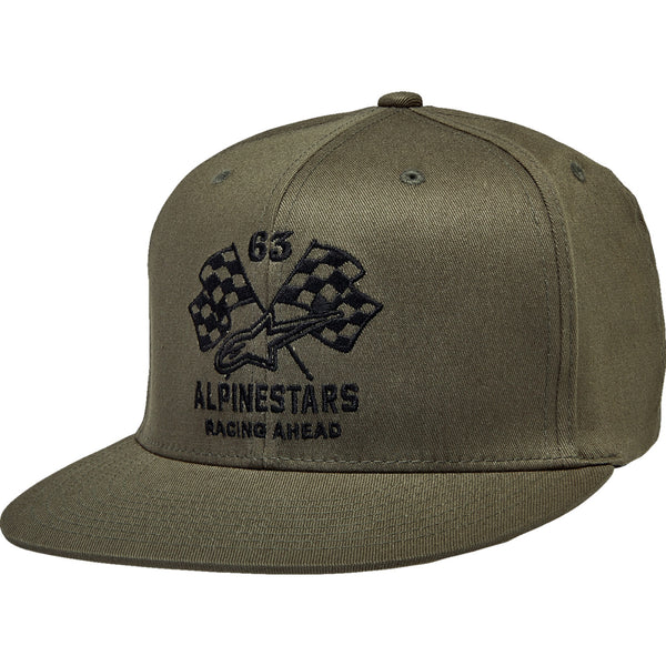 Alpinestars Double Check Flat Bill Hat - Military/Black - Large/XL 1212812306910LX