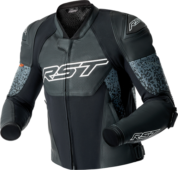 RST Pro Series Supersport K D3O CE Leather Jacket - Grey/Black - 2XL