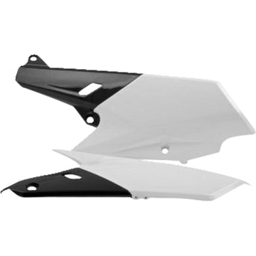 POLISPORT Side Panels - OEM White/Black - YZF 250/450 | WRF 250/450 8607000002 by Polisport