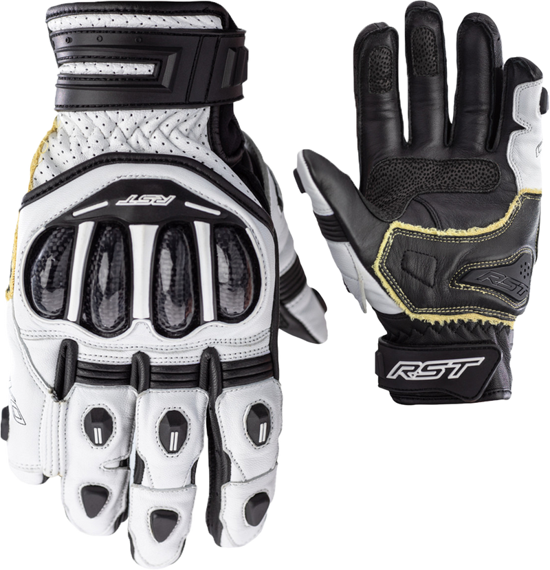 RST Tractech Evo 4 Short CE Glove - White/White/Black - 2XL