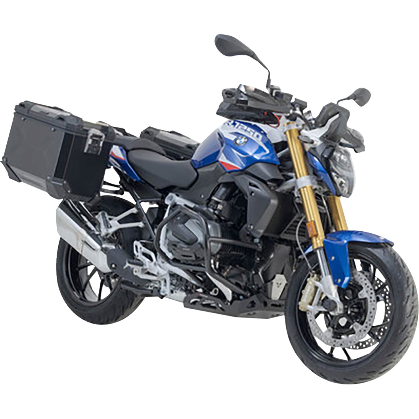 SW-Motech TRAX ADV Aluminum Case System - Black - BMW R 1200/1250 R '14-'24 KFT.07.573.70100/B | Luggage Group