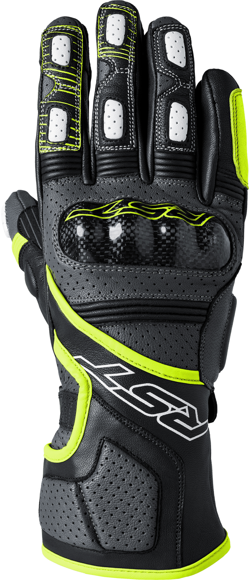 RST Fulcrum CE Glove - Grey/Fluro Yellow/Black - M