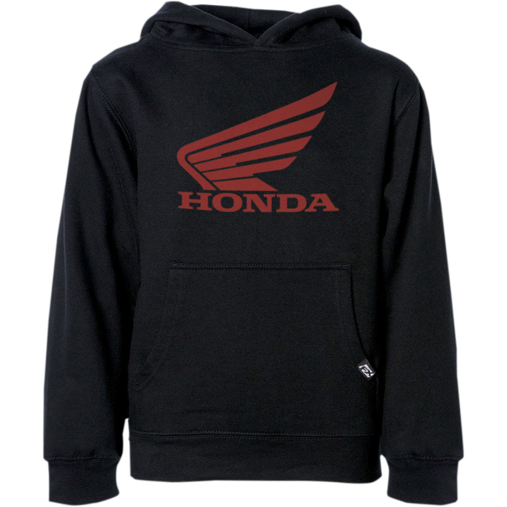 FACTORY EFFEX Youth Honda Wing Pullover Hoodie - Black - Small 25-88340