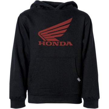 FACTORY EFFEX Youth Honda Wing Pullover Hoodie - Black - Small 25-88340