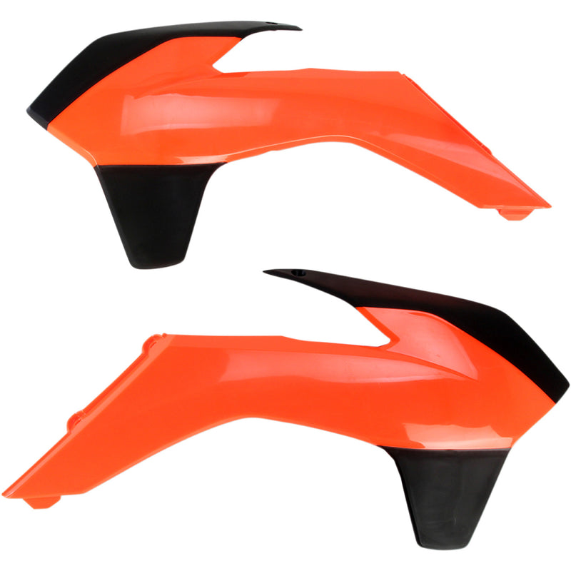 Acerbis Radiator Shrouds - Fluorescent Orange/Black 2314254617