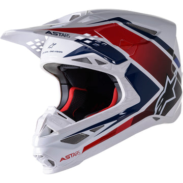 ALPINESTARS Supertech M10 Helmet - Meta 2 - MIPS? - White/Red/Blue - Medium 8300422-2378-MD