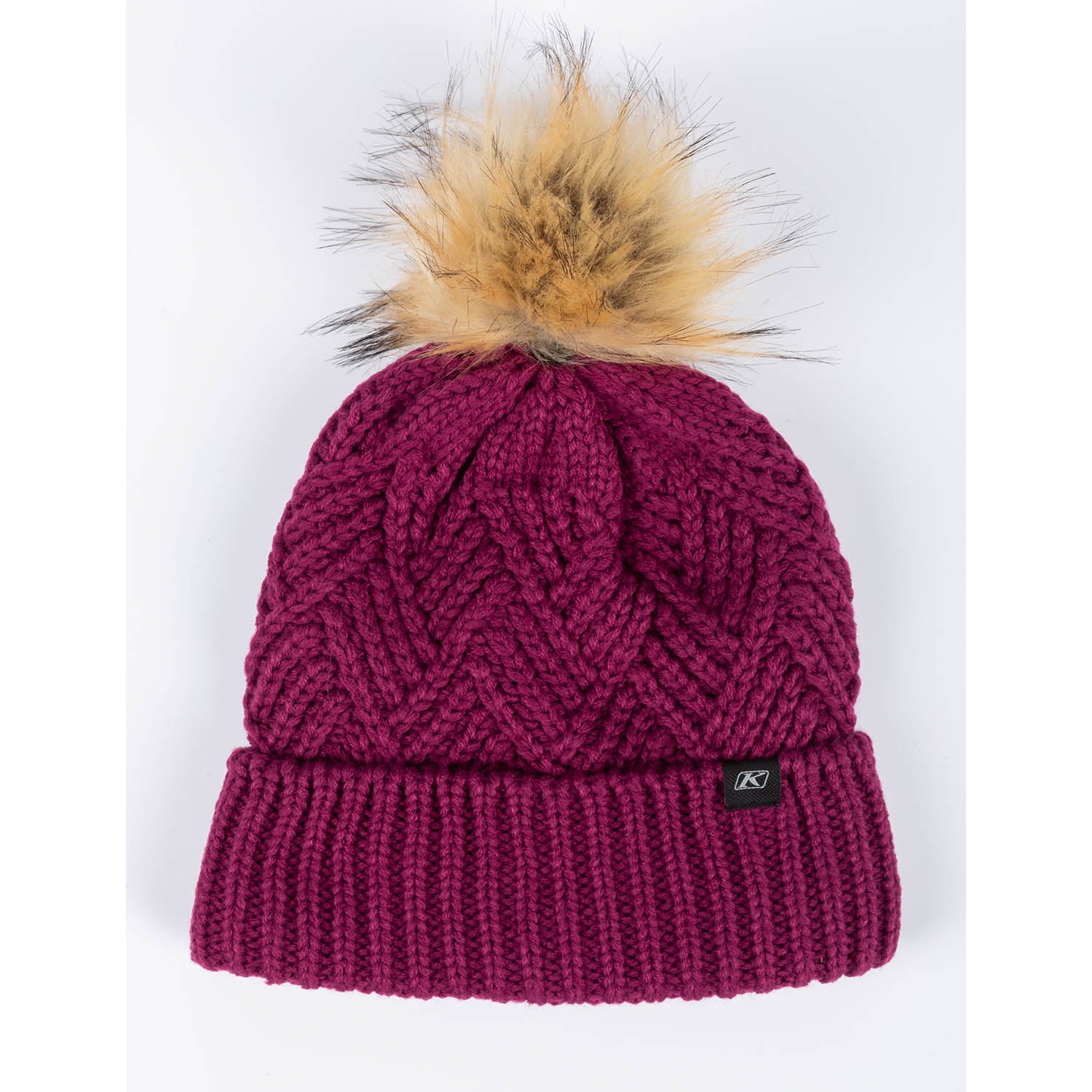 Chevron Pom Beanie Raspberry Radiance - ONE SIZE FITS ALL