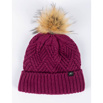 Chevron Pom Beanie Raspberry Radiance - ONE SIZE FITS ALL