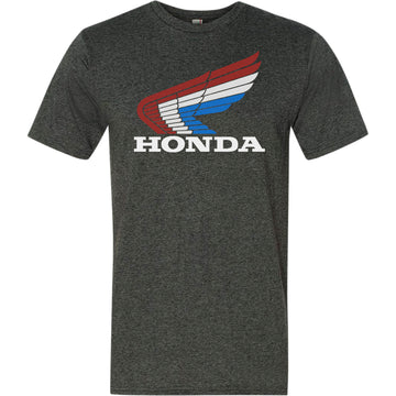 Honda Apparel Honda Vintage Wing T-Shirt - Gray - XL NP21S-M1821-XL | T Shirts Mens